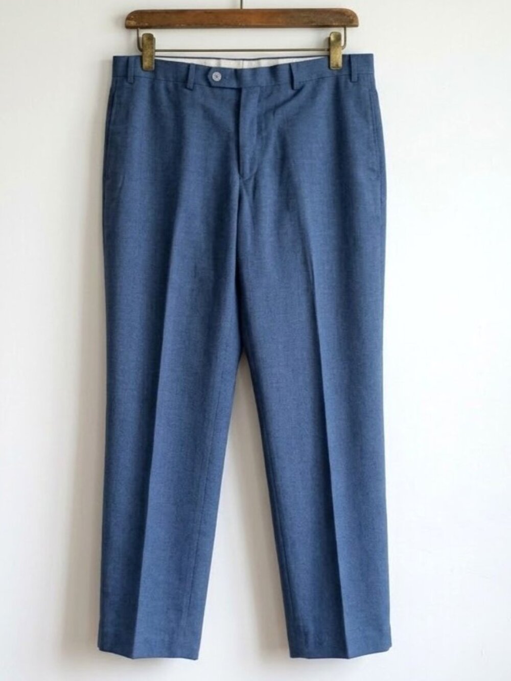 Men's Lauren Ralph Lauren Dress Pants 38 x 32 Blue Flat Front Classic Trousers